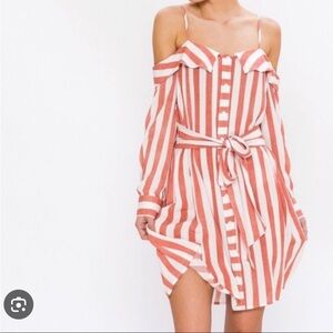 Flying Tomato Red and White Striped Top